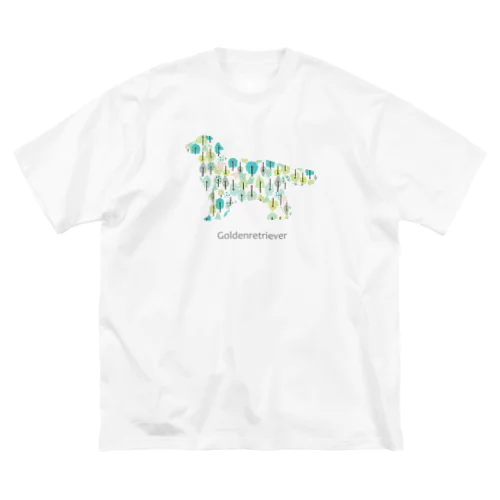 森　ゴールデンレトリバー ビッグシルエットTシャツ