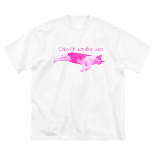 起きれん猫 ビッグシルエットTシャツ