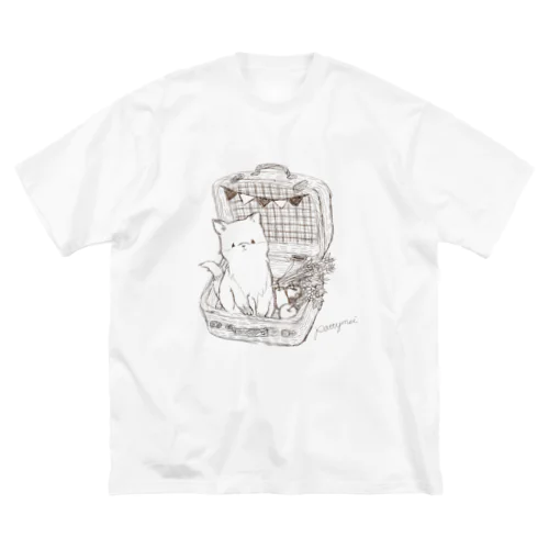 ピクニックバスケットとこぎつね　モノクロ Big T-Shirt