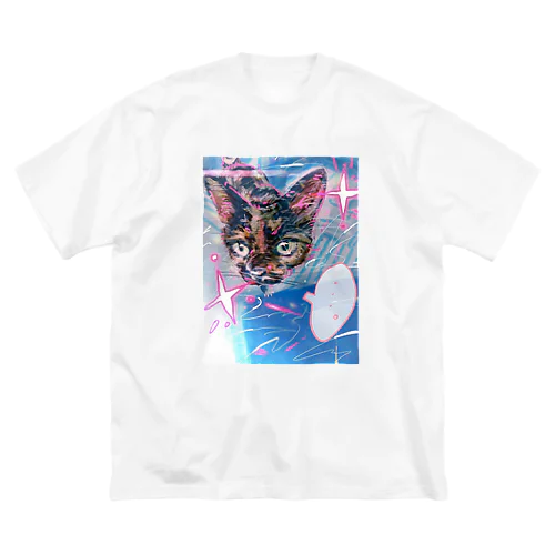 猫のルー ビッグシルエットTシャツ