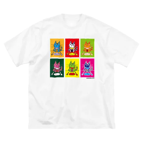 レオ６カラープリント-ビッグTシャツ ビッグシルエットTシャツ