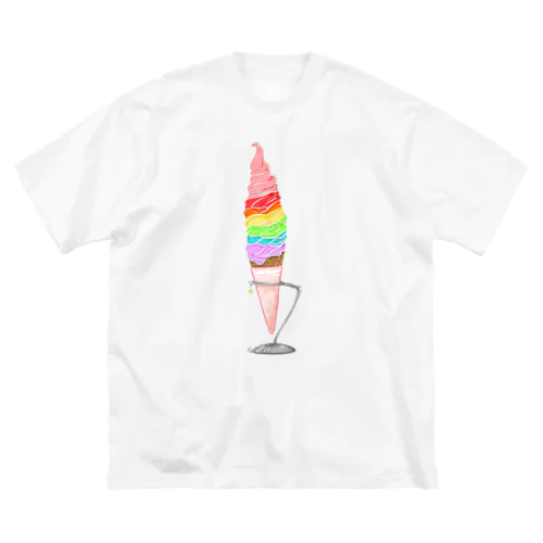 カラフルソフトクリーム ビッグシルエットTシャツ