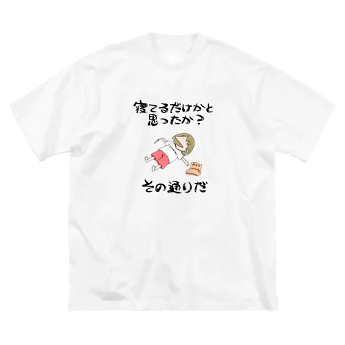 その通りだTシャツ（ぐうたらは正義Ｖer） Big T-Shirt