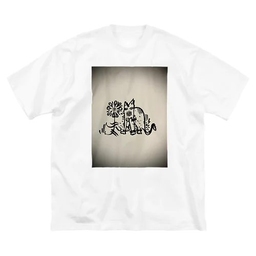 花と動物 ビッグシルエットTシャツ