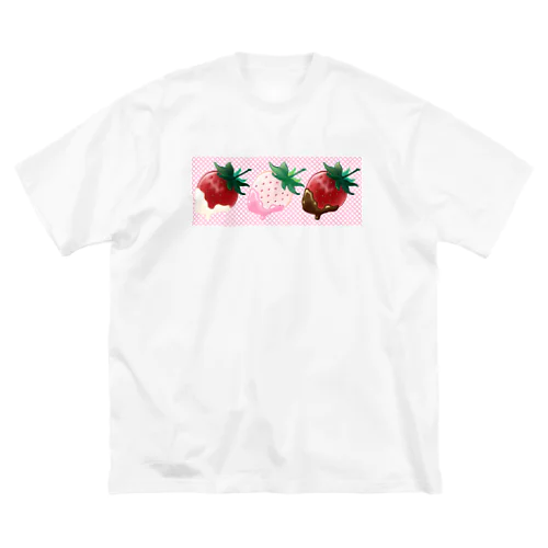 いちごチョコフォンデュ ビッグシルエットTシャツ