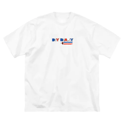 DIY daily - logo Tricolor ビッグシルエットTシャツ