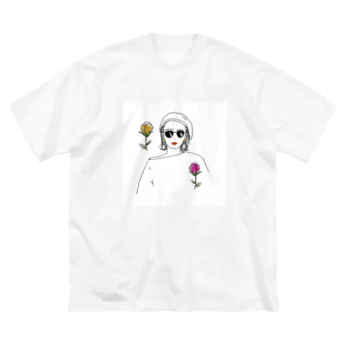 サングラス女子 ビッグシルエットTシャツ