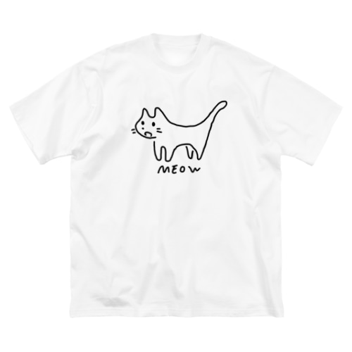 わりとゆるい線だけのねこ Big T-Shirt
