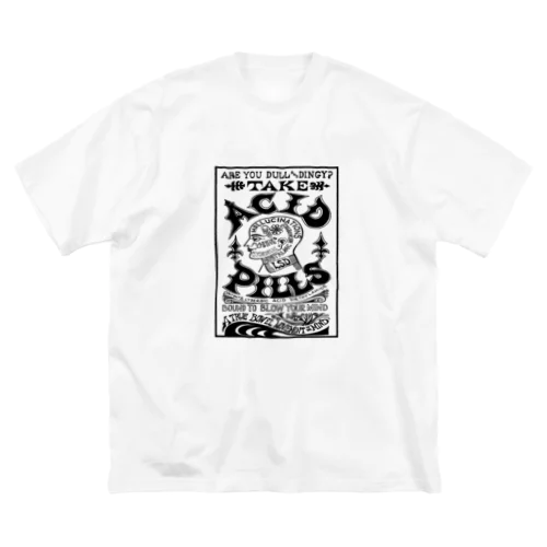 TAKE ACID PILLS_BLK ビッグシルエットTシャツ