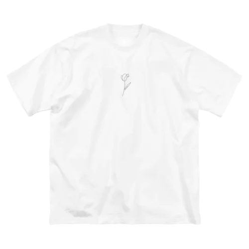 lineart_firstflower ビッグシルエットTシャツ