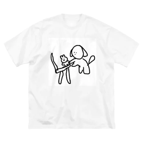 椅子の上のぬいぐるみ ビッグシルエットTシャツ