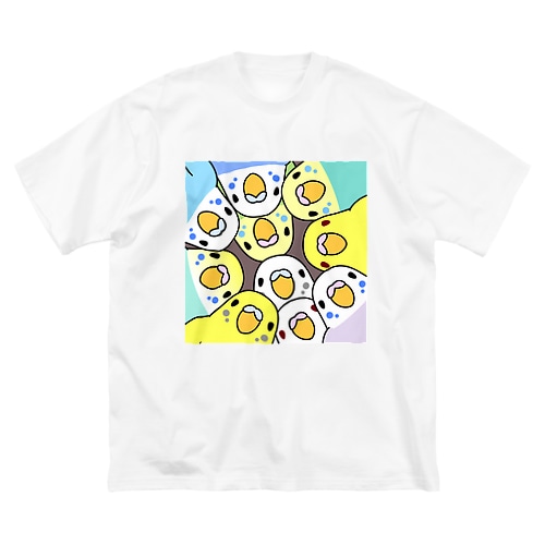 みっちりむっちり過密セキセイインコさん【まめるりはことり】 Big T-Shirt