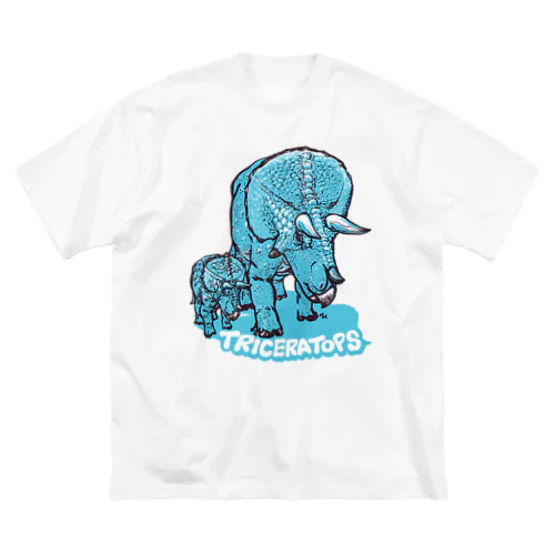 TRICERATOPS（成体と幼体） Big T-Shirt