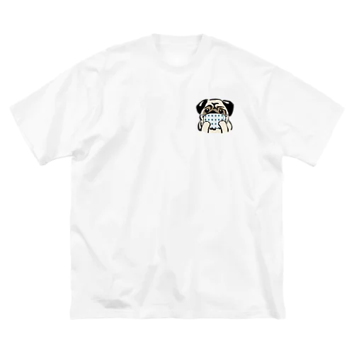 ハンドメイドマスクをつけたパグ Big T-Shirt