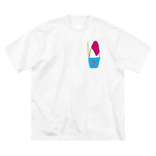 いちごのかき氷 ビッグシルエットTシャツ