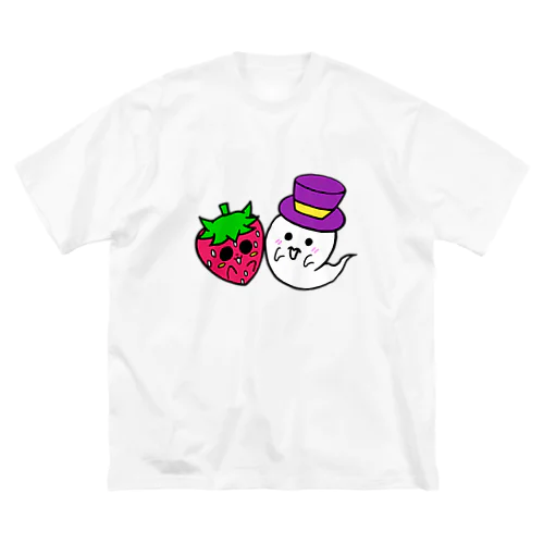 いちごのチーゴくん　いちごとお化け ビッグシルエットTシャツ