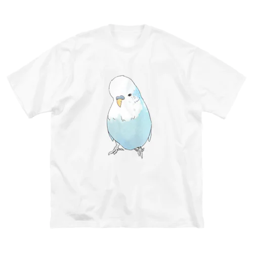 可愛いジャンボセキセイインコ【まめるりはことり】 ビッグシルエットTシャツ