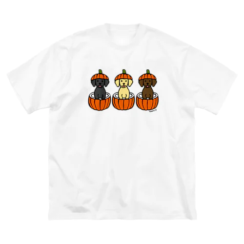 ハロウィンかぼちゃのラブラドール ビッグシルエットTシャツ