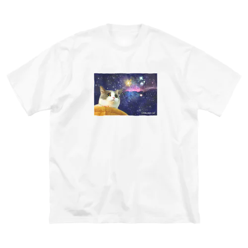 space CHIKUWA CAT ビッグシルエットTシャツ