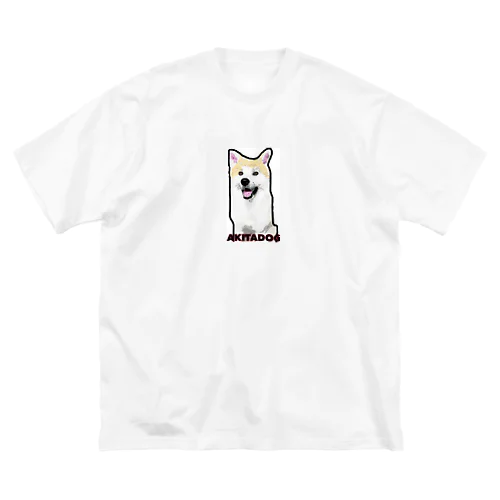 秋田犬もも (漫画調ver.) ビッグシルエットTシャツ