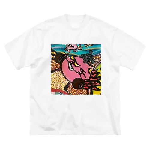 ニャッハGoGoGo点描背景バージョン Big T-Shirt