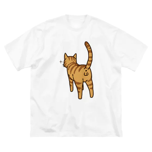 ねこけつω（茶トラ） ビッグシルエットTシャツ