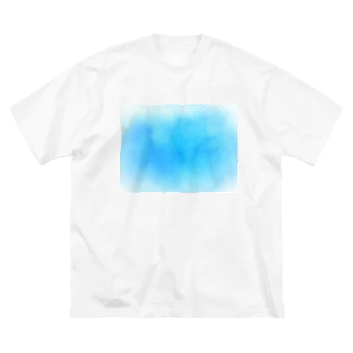 Ocean Blue　水彩 ビッグシルエットTシャツ
