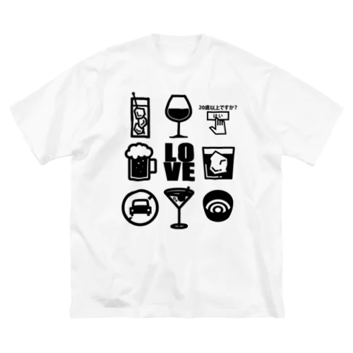 迷惑をかけない酒部員 ビッグシルエットTシャツ