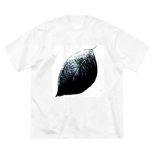 Leaf duo tone ビッグシルエットTシャツ