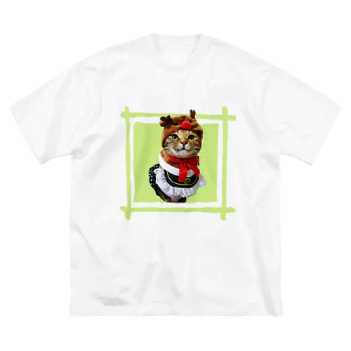 猫プリンちゃんクリスマスver ビッグシルエットTシャツ