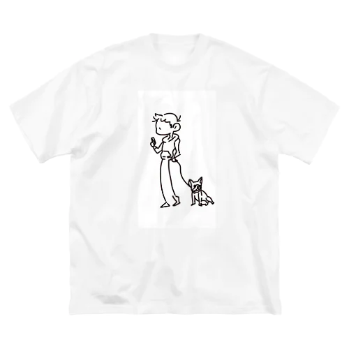 Dog-walking...？ ビッグシルエットTシャツ