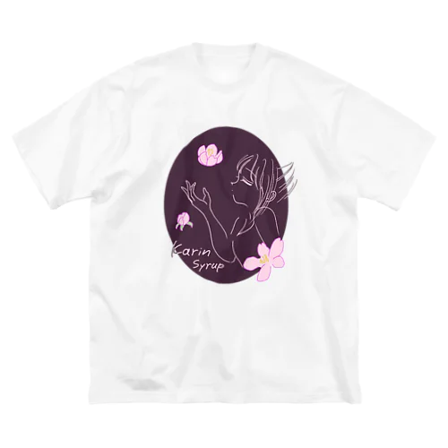 花梨の花香る(赤紫) ビッグシルエットTシャツ