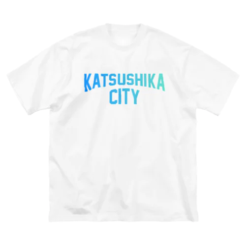 葛飾区 KATSUSHIKA CITY ロゴブルー ビッグシルエットTシャツ