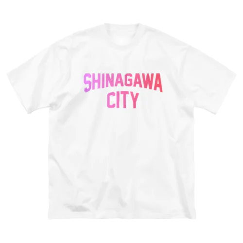 品川区 SHINAGAWA CITY ロゴピンク ビッグシルエットTシャツ