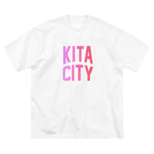 北区 KITA CITY ロゴピンク ビッグシルエットTシャツ