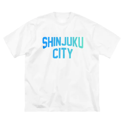 新宿区 SHINJUKU CITY ロゴブルー ビッグシルエットTシャツ