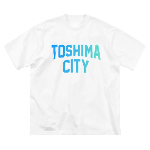 豊島区 TOSHIMA CITY ロゴブルー ビッグシルエットTシャツ
