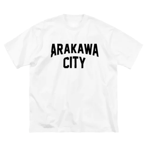 荒川区 ARAKAWA WARD ロゴブラック ビッグシルエットTシャツ