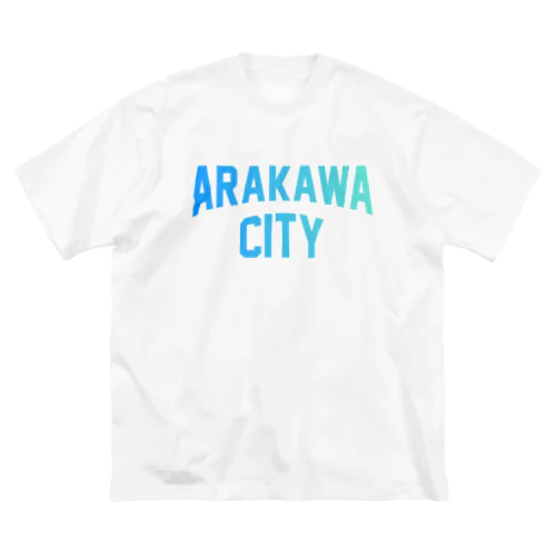 荒川区 ARAKAWA WARD ロゴブルー Big T-Shirt