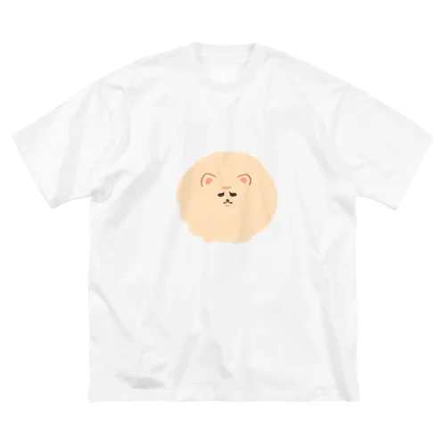 ふえくされたポメ　薄茶 ビッグシルエットTシャツ