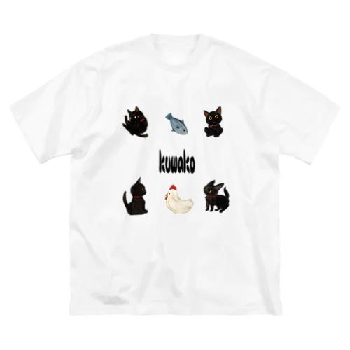 黒猫と一緒 ビッグシルエットTシャツ