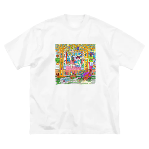 seaside cafe ビッグシルエットTシャツ