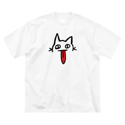 舌の長いねこ ビッグシルエットTシャツ