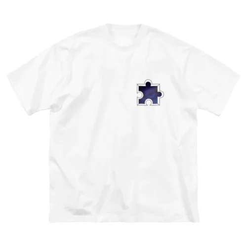 パズル 夜空 루즈핏 티셔츠