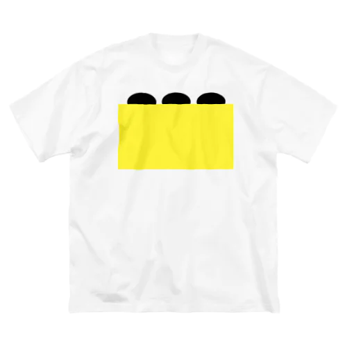 黄上の黒 ビッグシルエットTシャツ