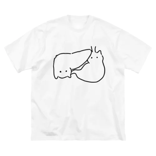 肝臓胃猫 ビッグシルエットTシャツ