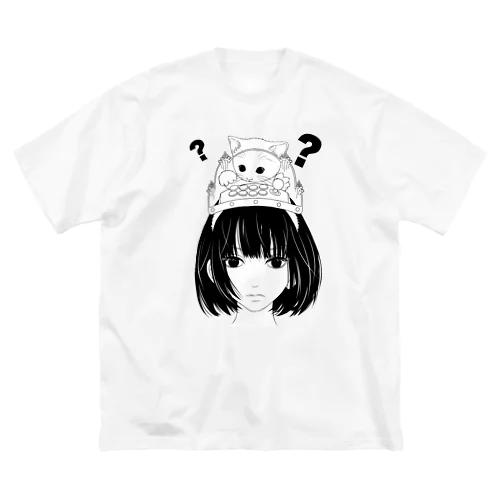 猫（操縦）型 ビッグシルエットTシャツ