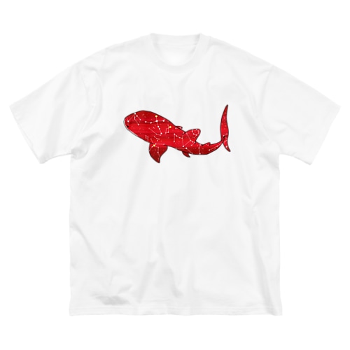 ジンベエザメ 夏の星座 赤 Big T-Shirt
