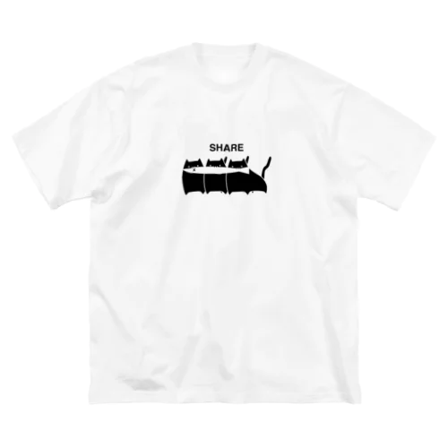 シェアぬこ黒 Big T-Shirt