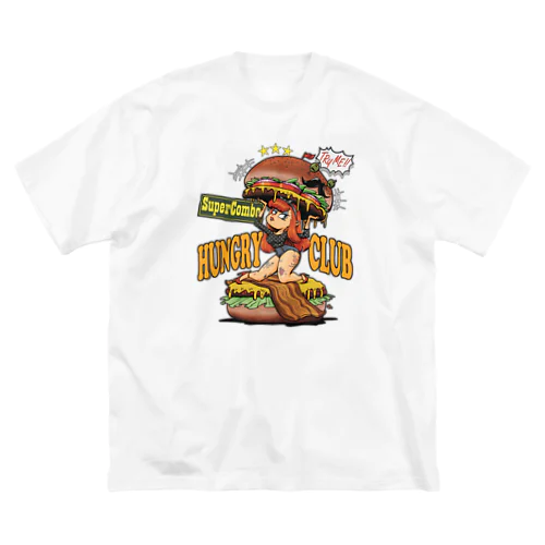 "HUNGRY CLUB" ビッグシルエットTシャツ